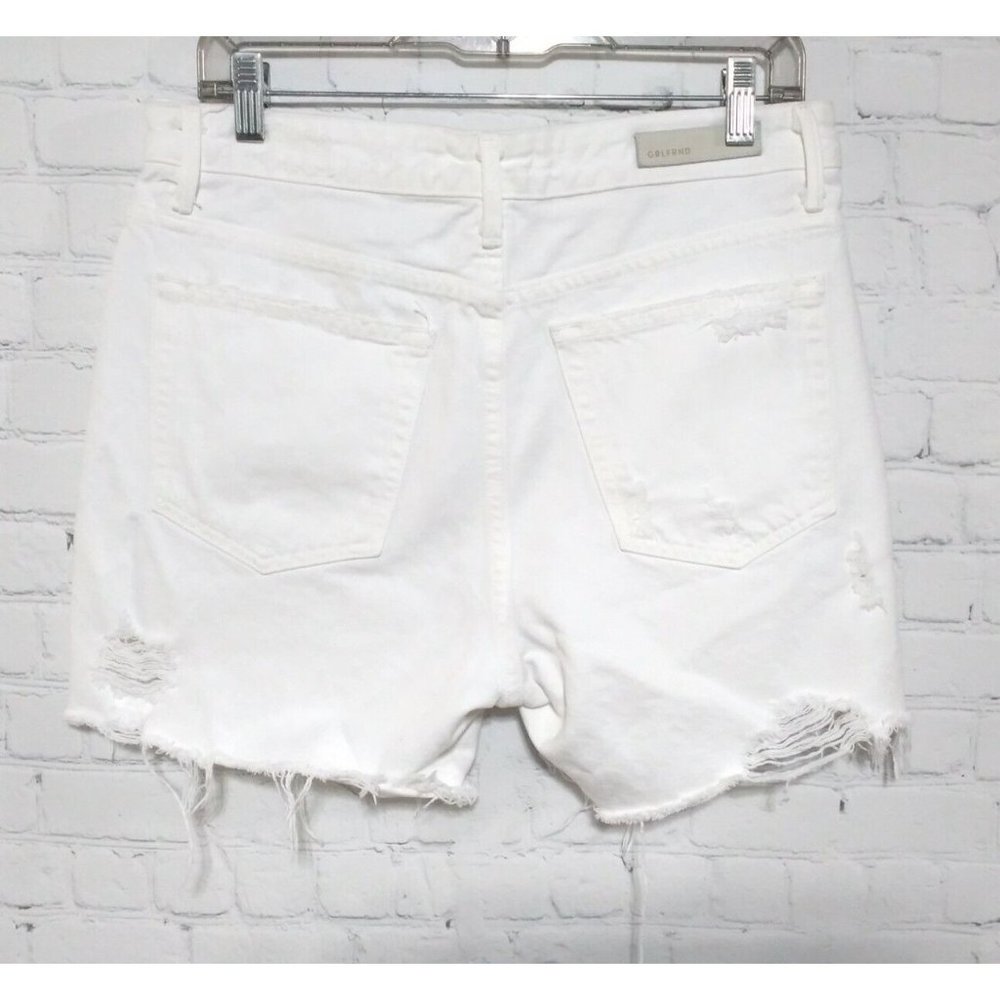 GRLFRND Jourdan Jean Shorts Button Fly Size 29 White Mustang - Picture 2 of 6